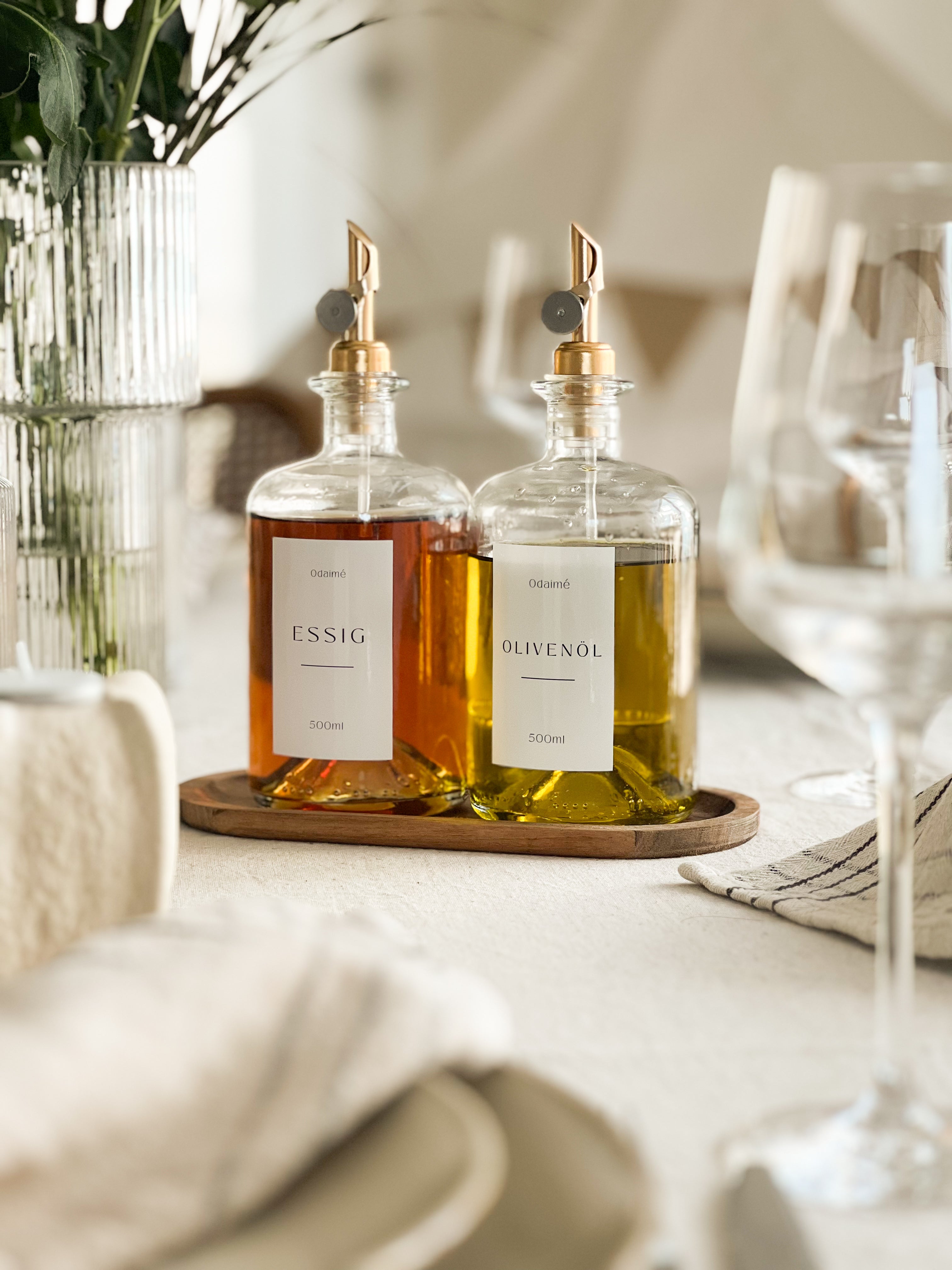 LUNA — Glas Ölspender (500 ml) — transparent