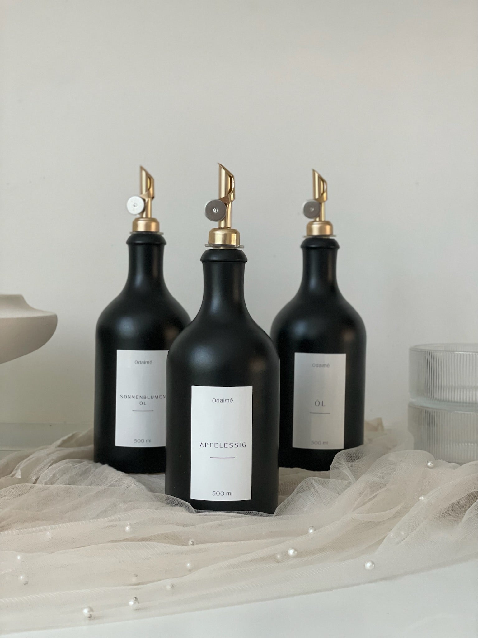 ADUAN - Keramik Ölspender 500 ml schwarz