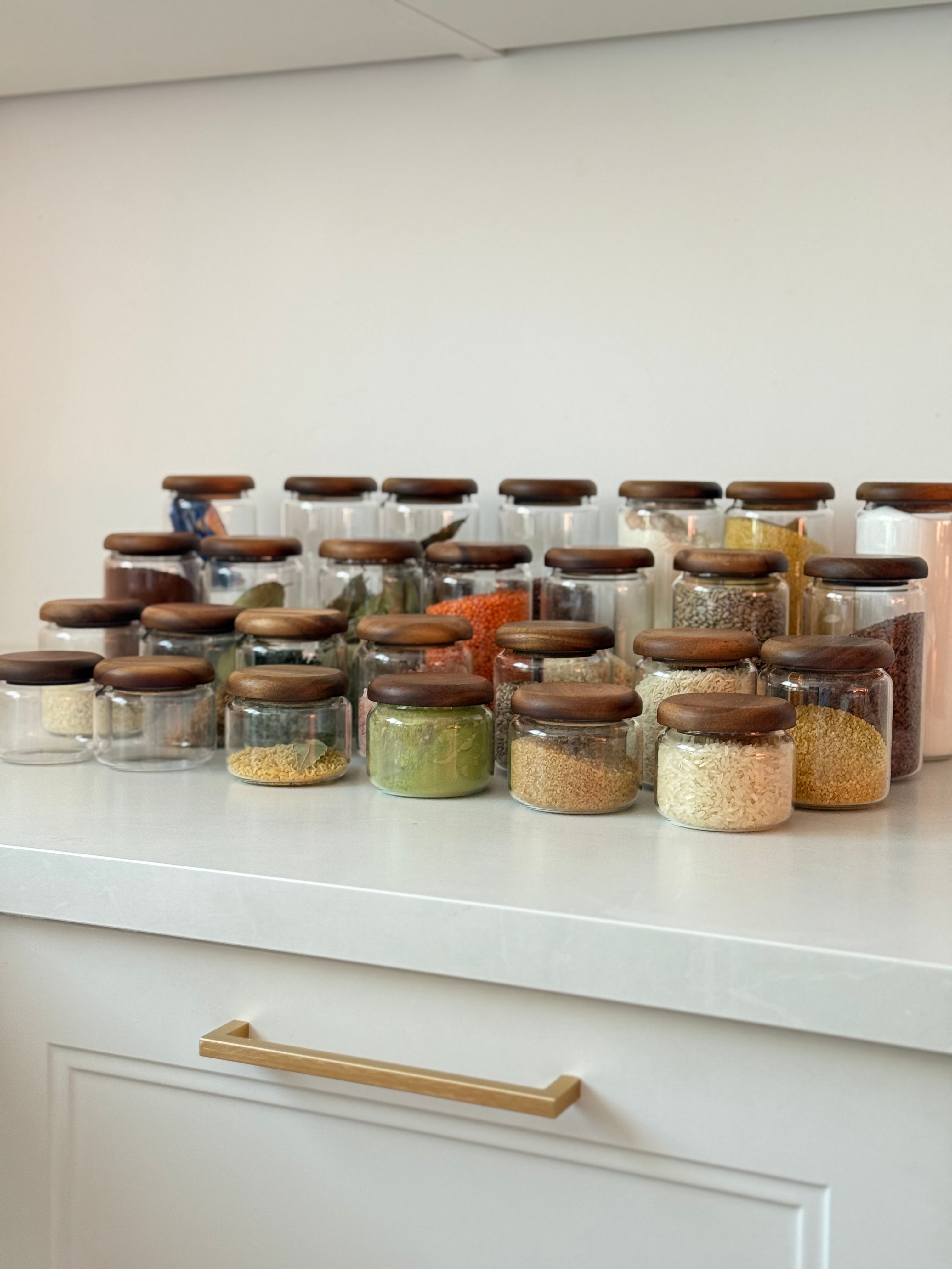 SOFIA - SPARSET M -10% - Vorratsgläser aus Glas mit Akazienholzdeckel – stilvoll & luftdich