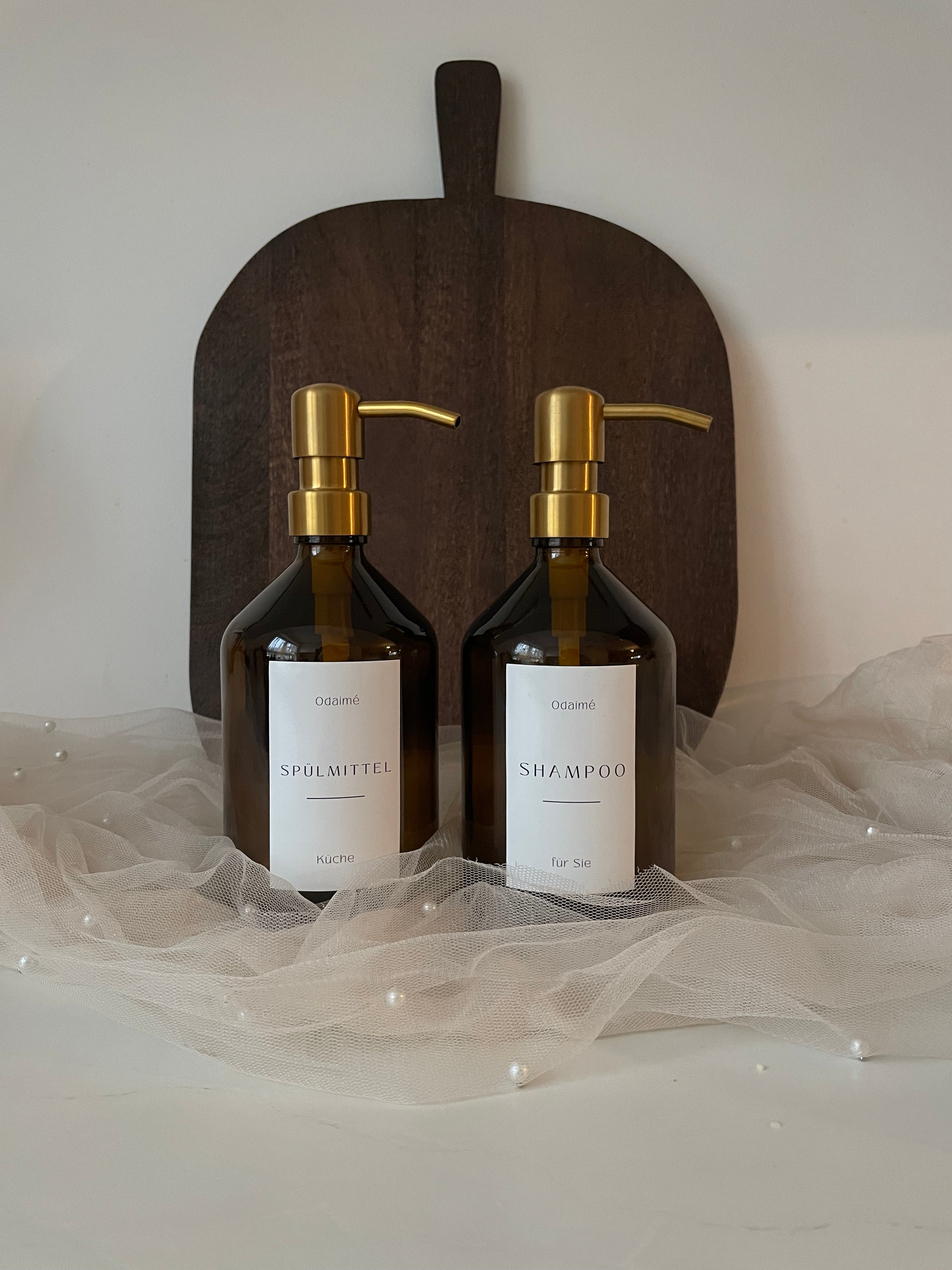 DONIK - Vintage Spenderflaschen mit Edelstahlpumpe im Hotelstil