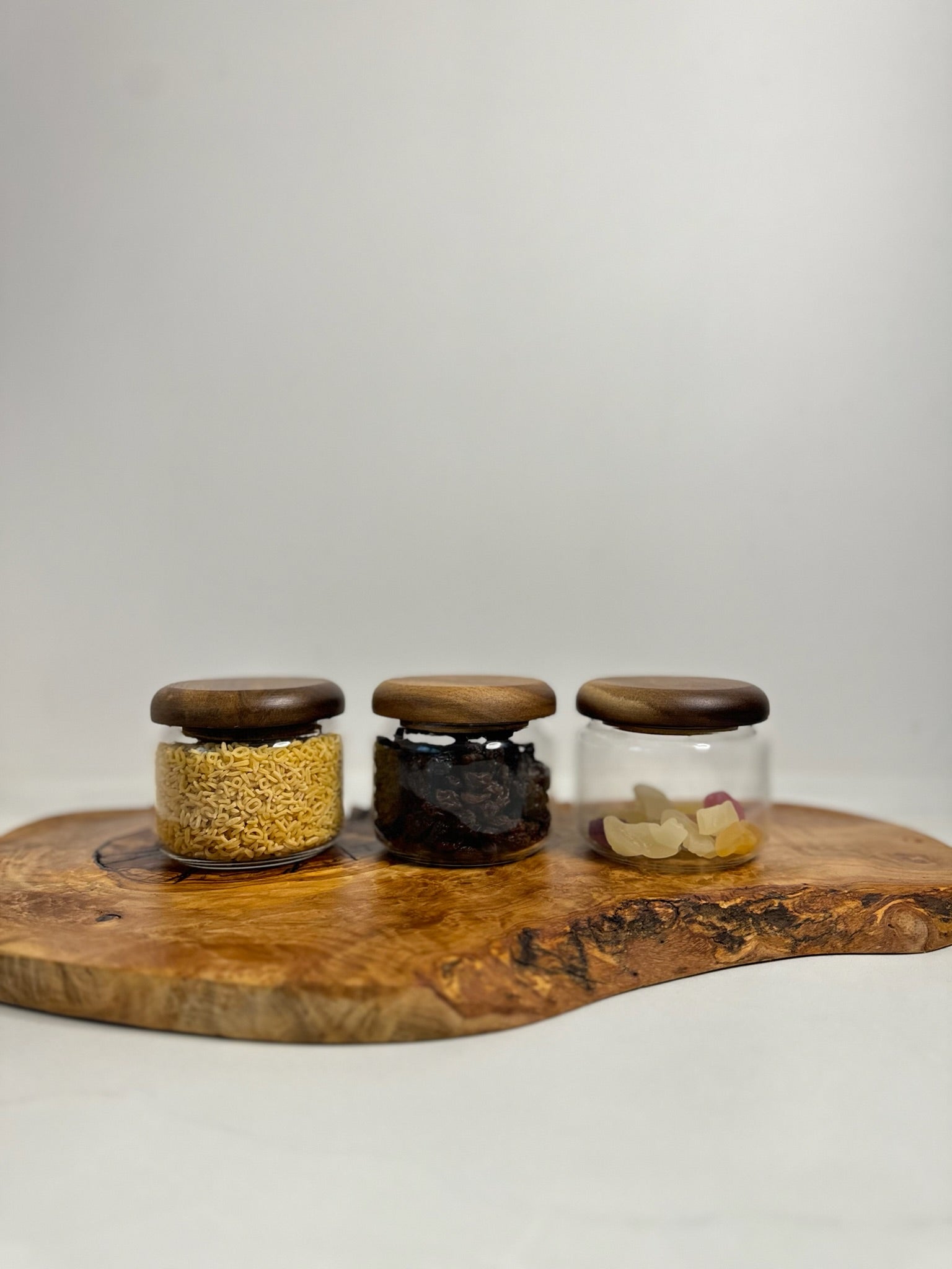 SOFIA - Vorratsgläser aus Glas mit Akazienholzdeckel – stilvoll & luftdich