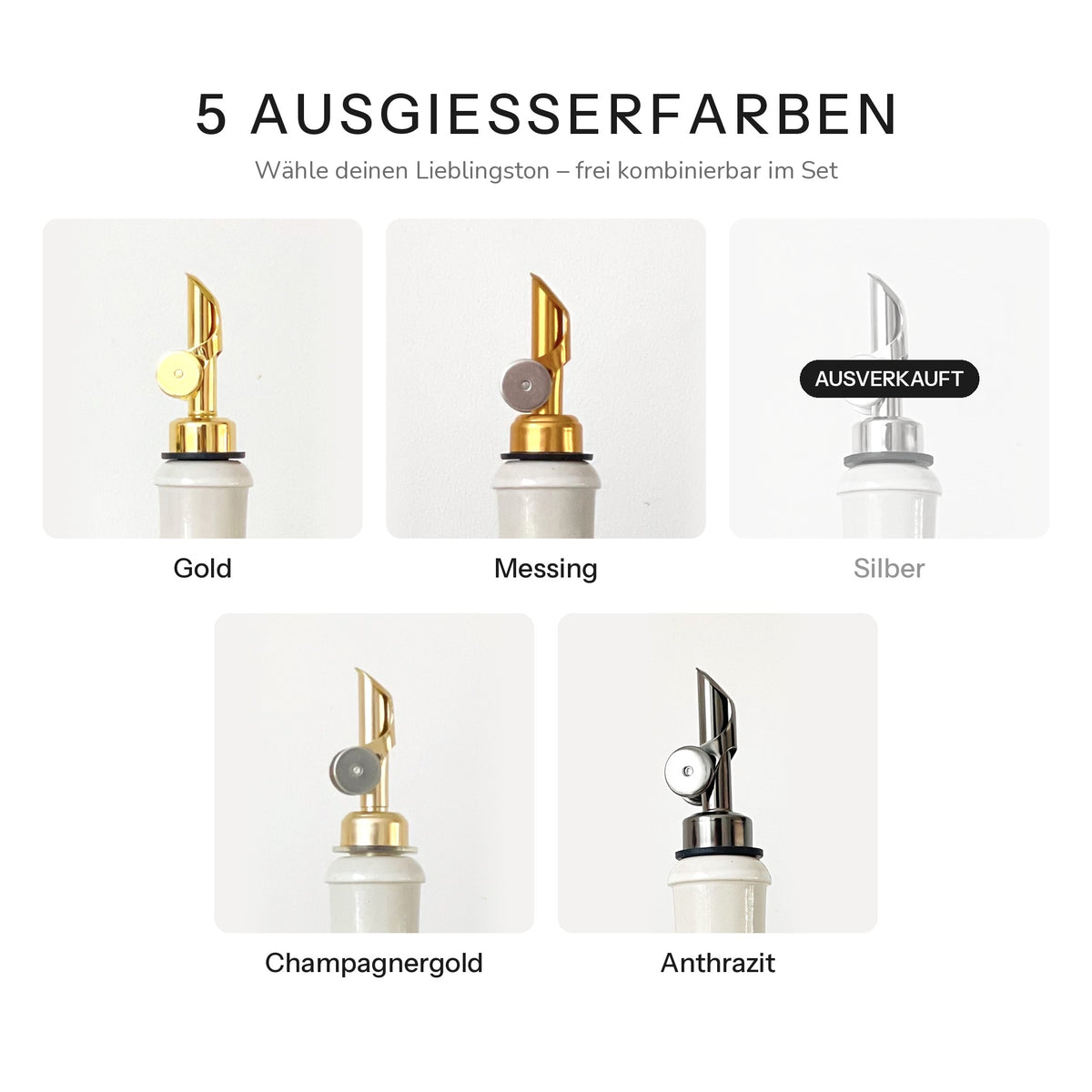 LEANA - 200ml Essig- und Ölspender aus Glas