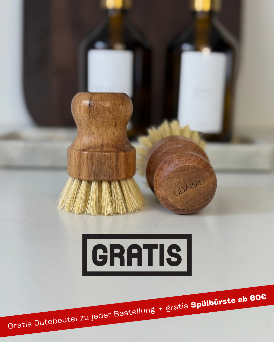 SOL - Spül- und Gemüsebürste aus Akazienholz