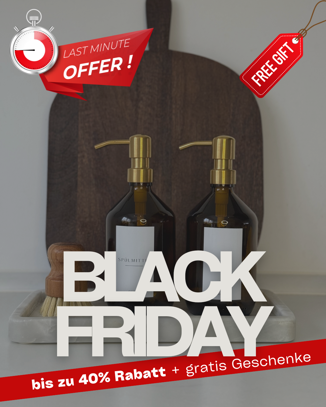 DONIK - Vintage Spenderflaschen mit Edelstahlpumpe im Hotelstil