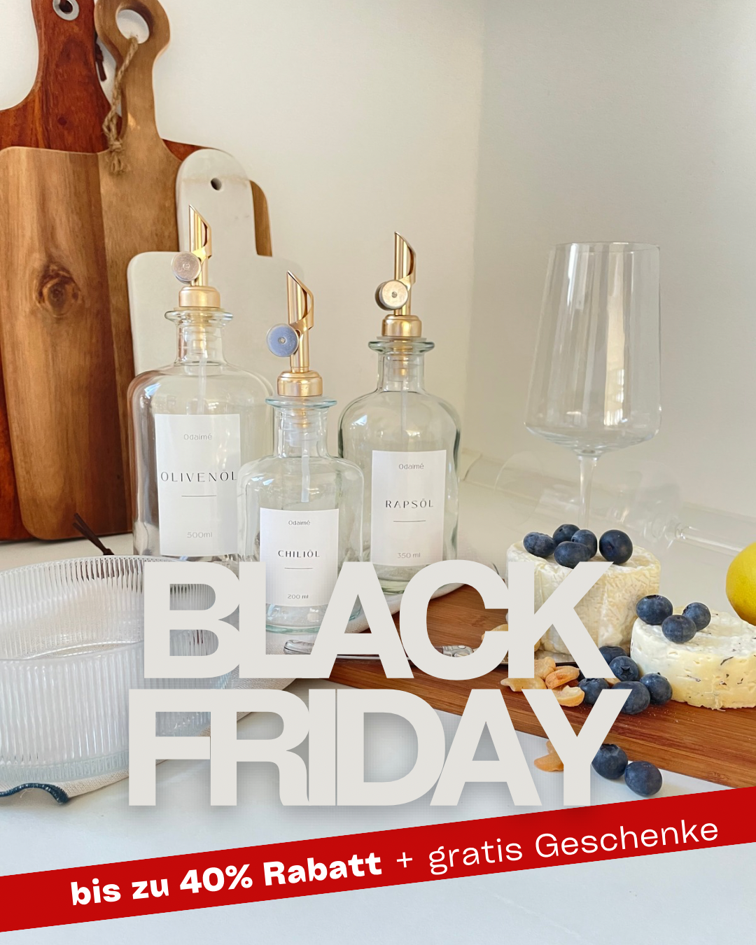 MOREA - 350ml Essig- und Ölspender aus Glas mit außergewöhlichem Ausgießer in 6 Farben