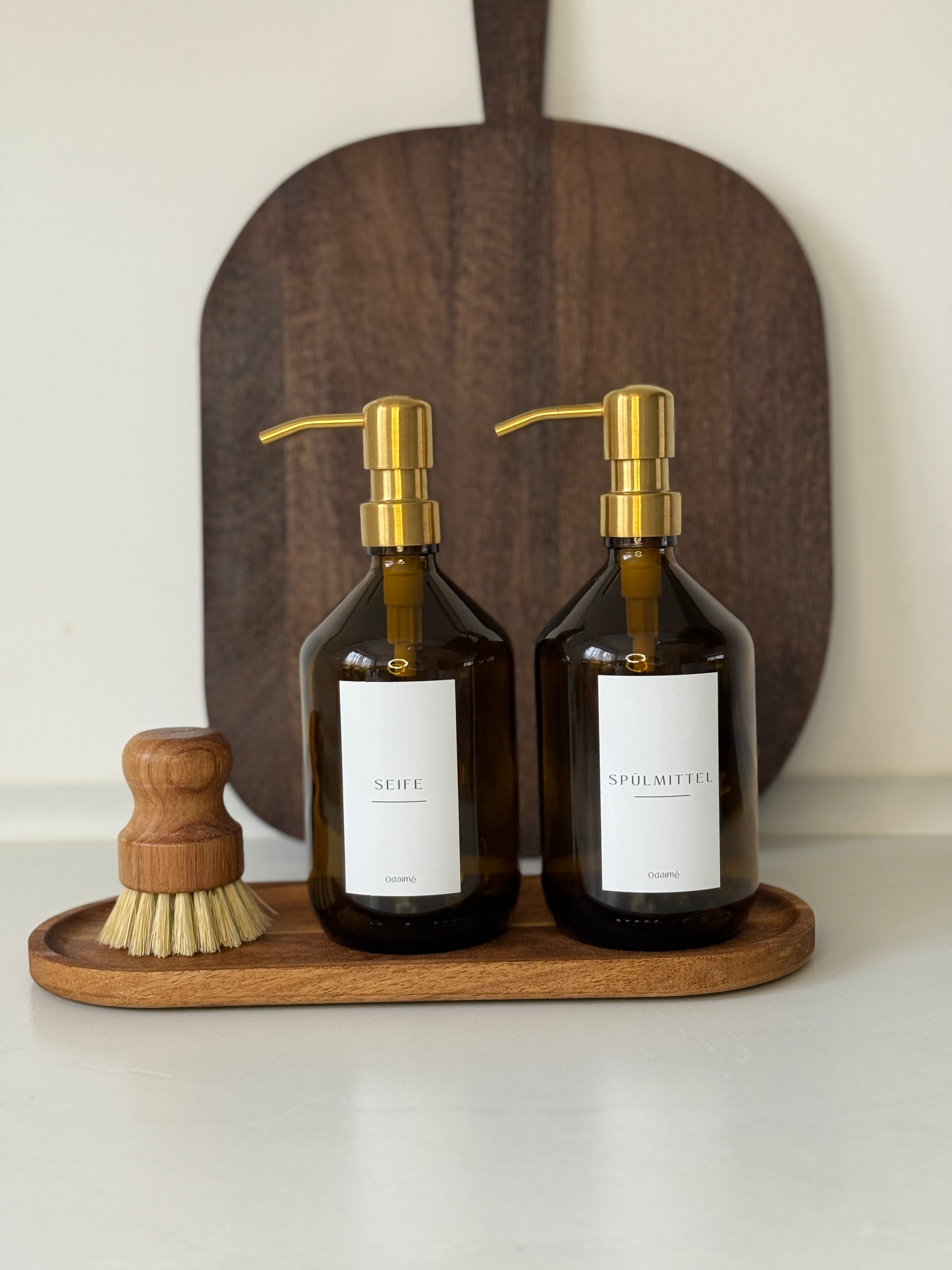 Spül- und Gemüsebürste aus Akazienholz