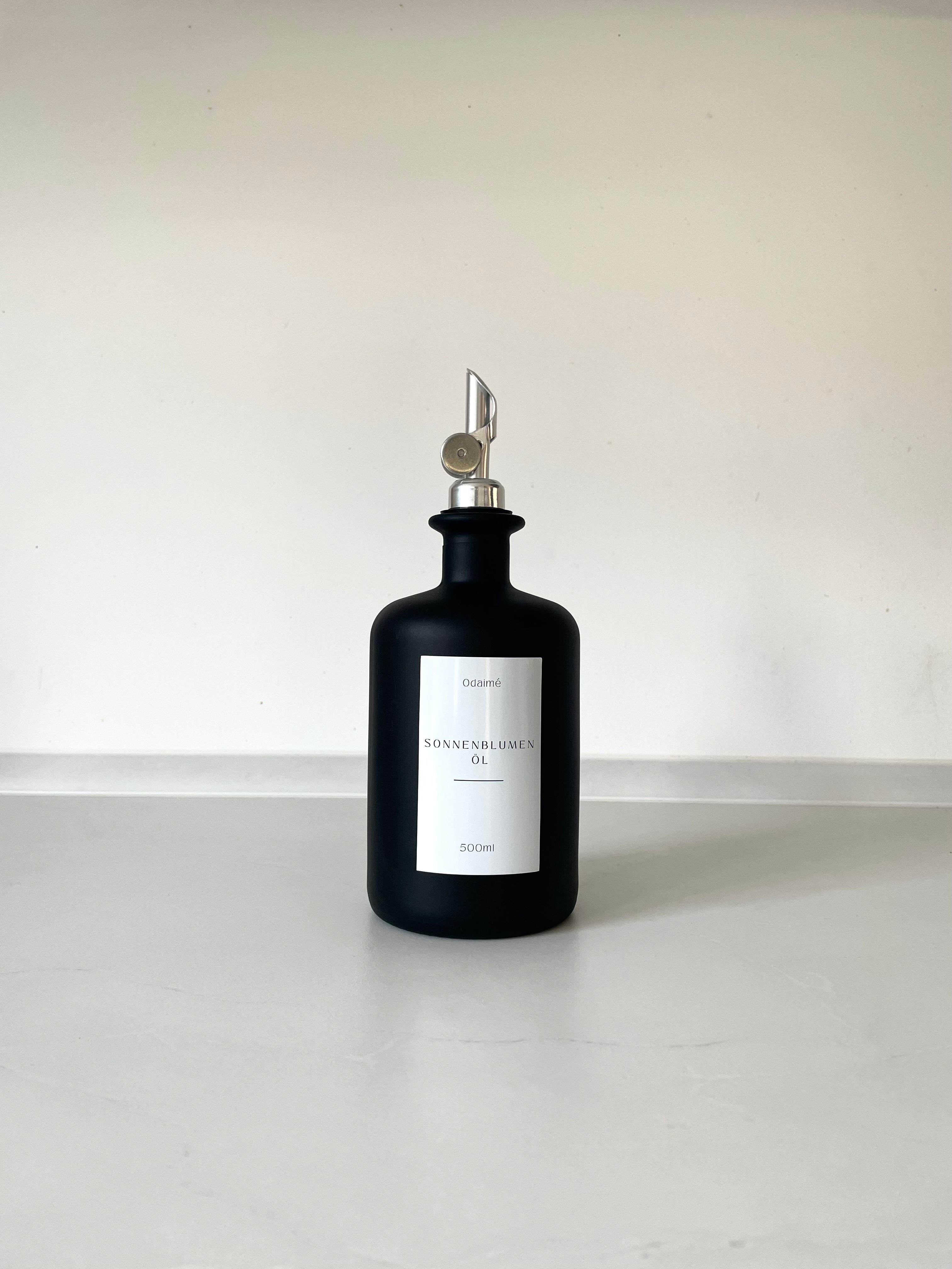 LOREYA - 500ml Essig- und Ölspender in schwarz-matt