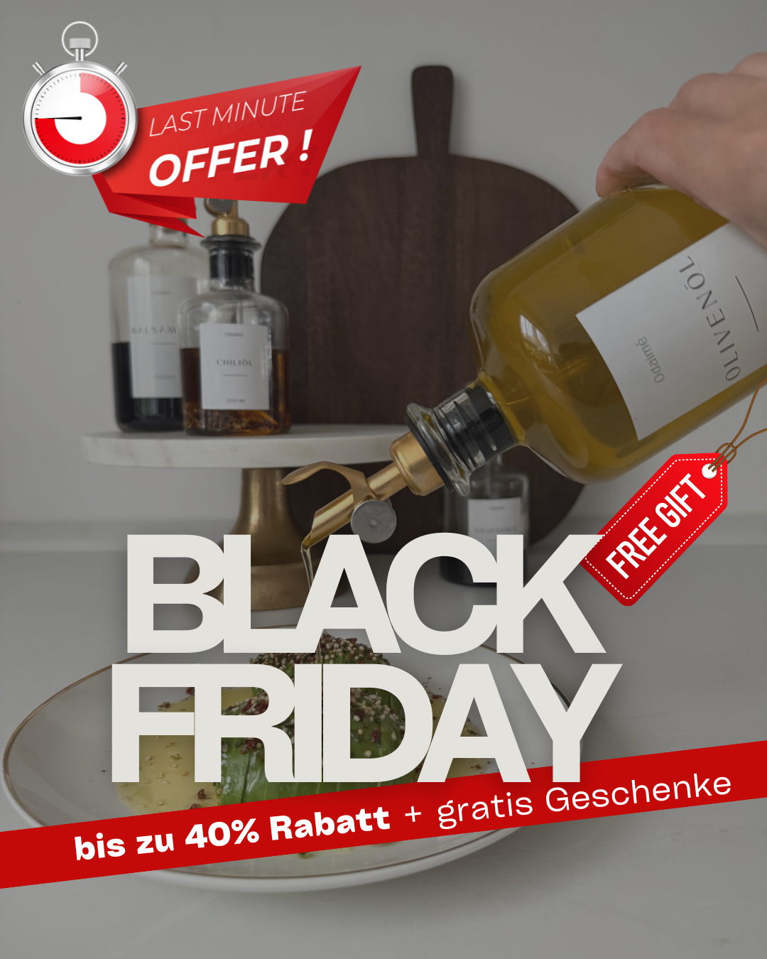 LUNA – Der Essig- & Ölspender für deine Traumküche - 500 ml