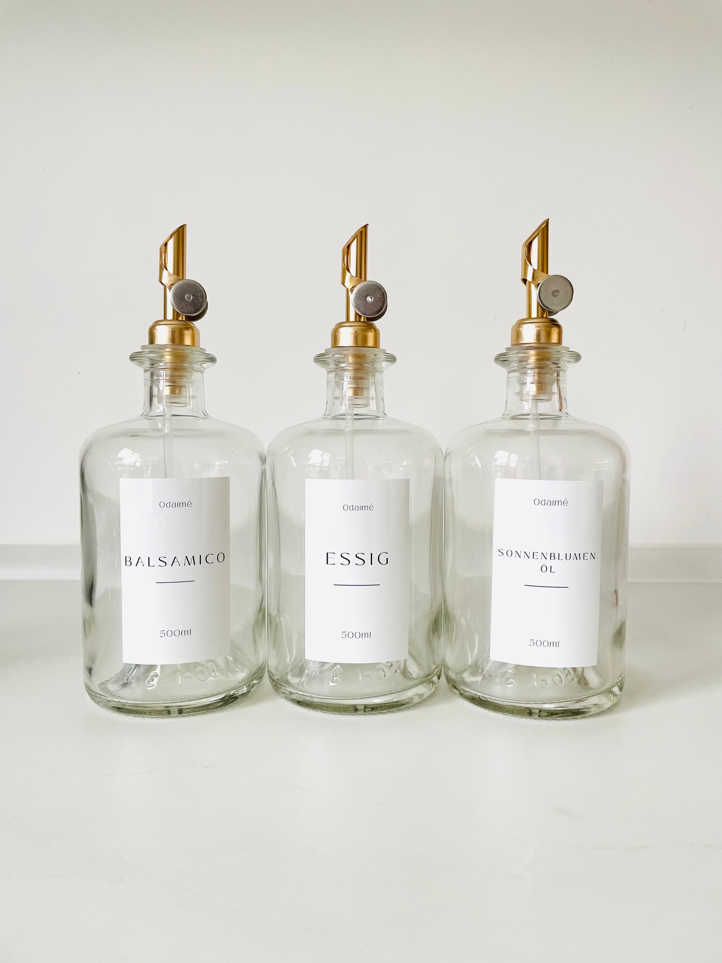 LUNA - 500ml Essig- und Ölspender mit Ausgießer