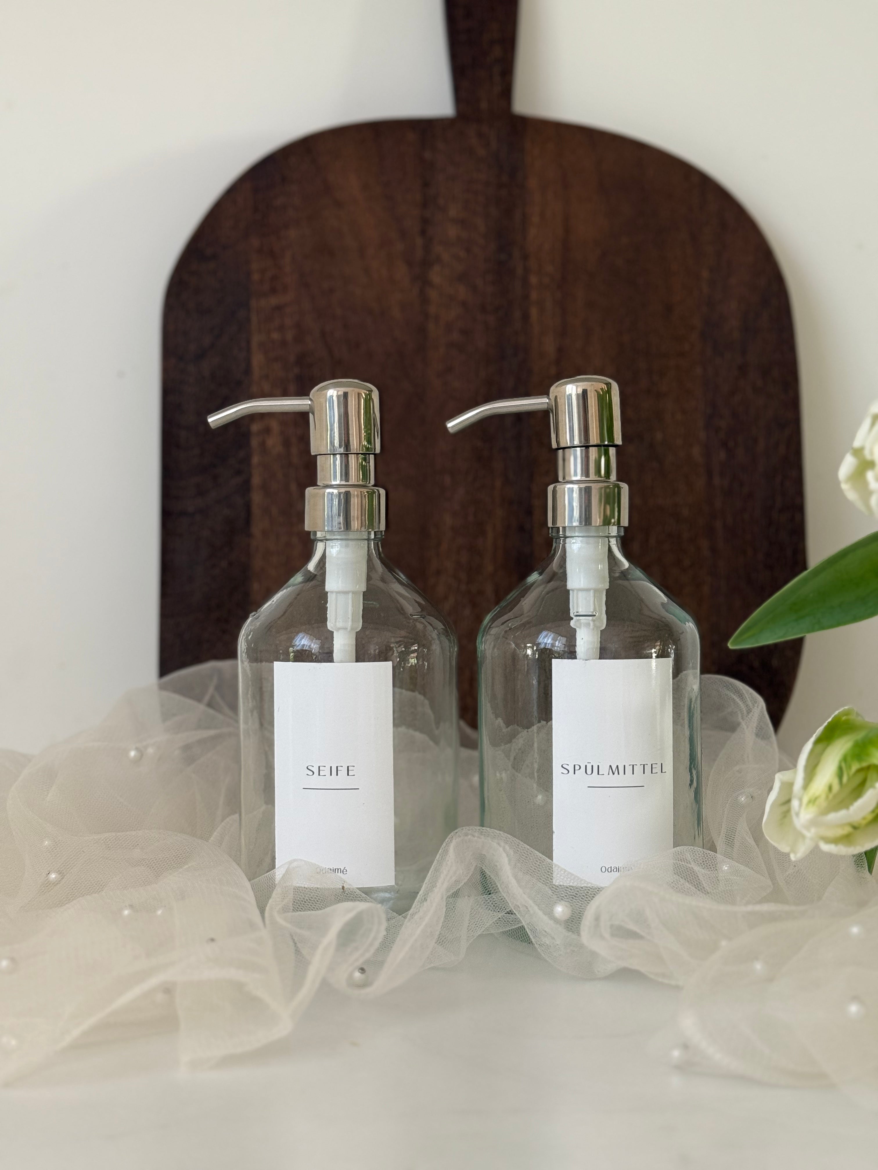 JON - Stylischer Seifenspender aus Glas – für ein Badezimmer oder eine Küche wie im Boutique-Hotel