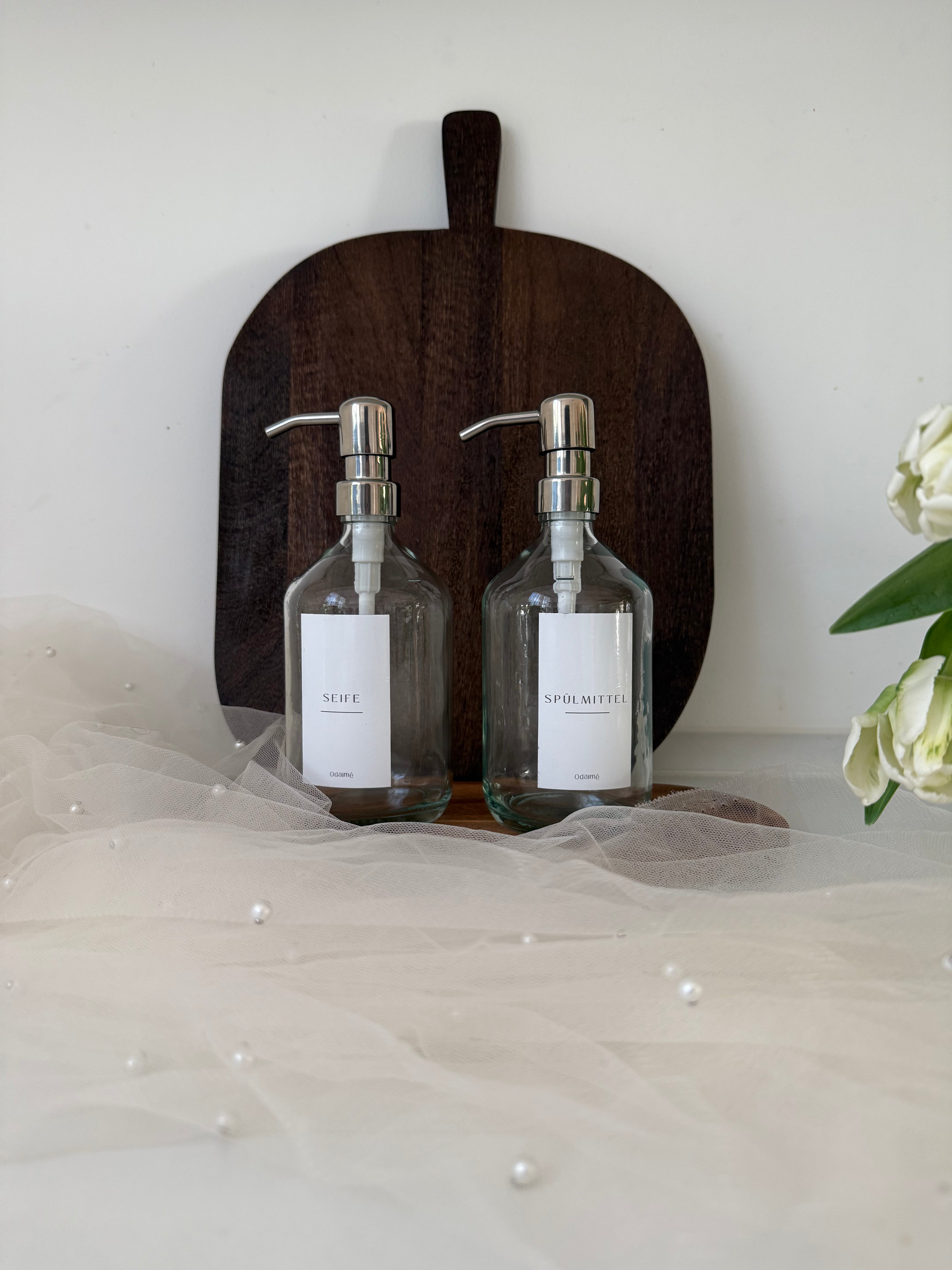 JON - Stylischer Seifenspender aus Glas – für ein Badezimmer oder eine Küche wie im Boutique-Hotel