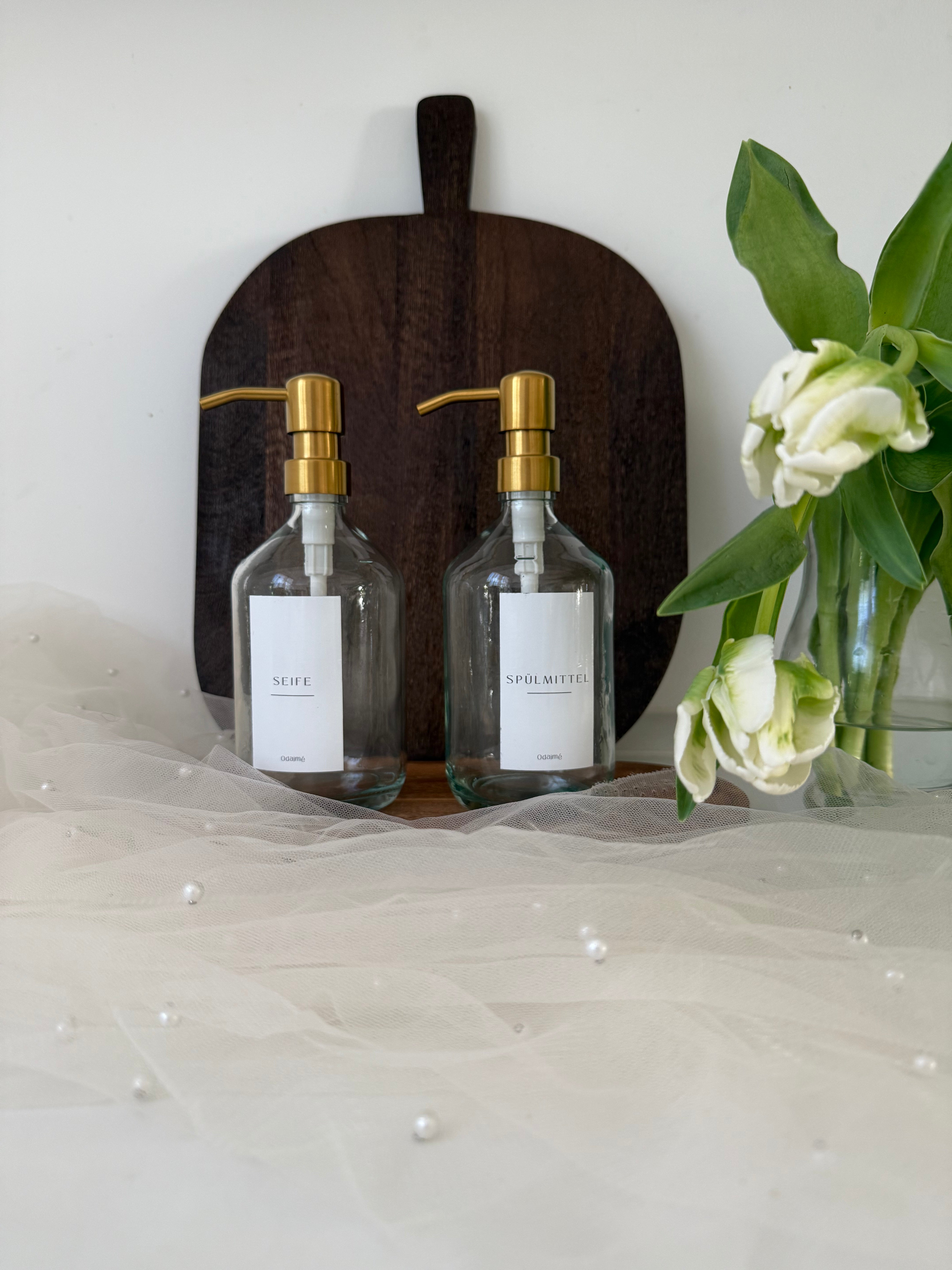JON - Stylischer Seifenspender aus Glas – für ein Badezimmer oder eine Küche wie im Boutique-Hotel