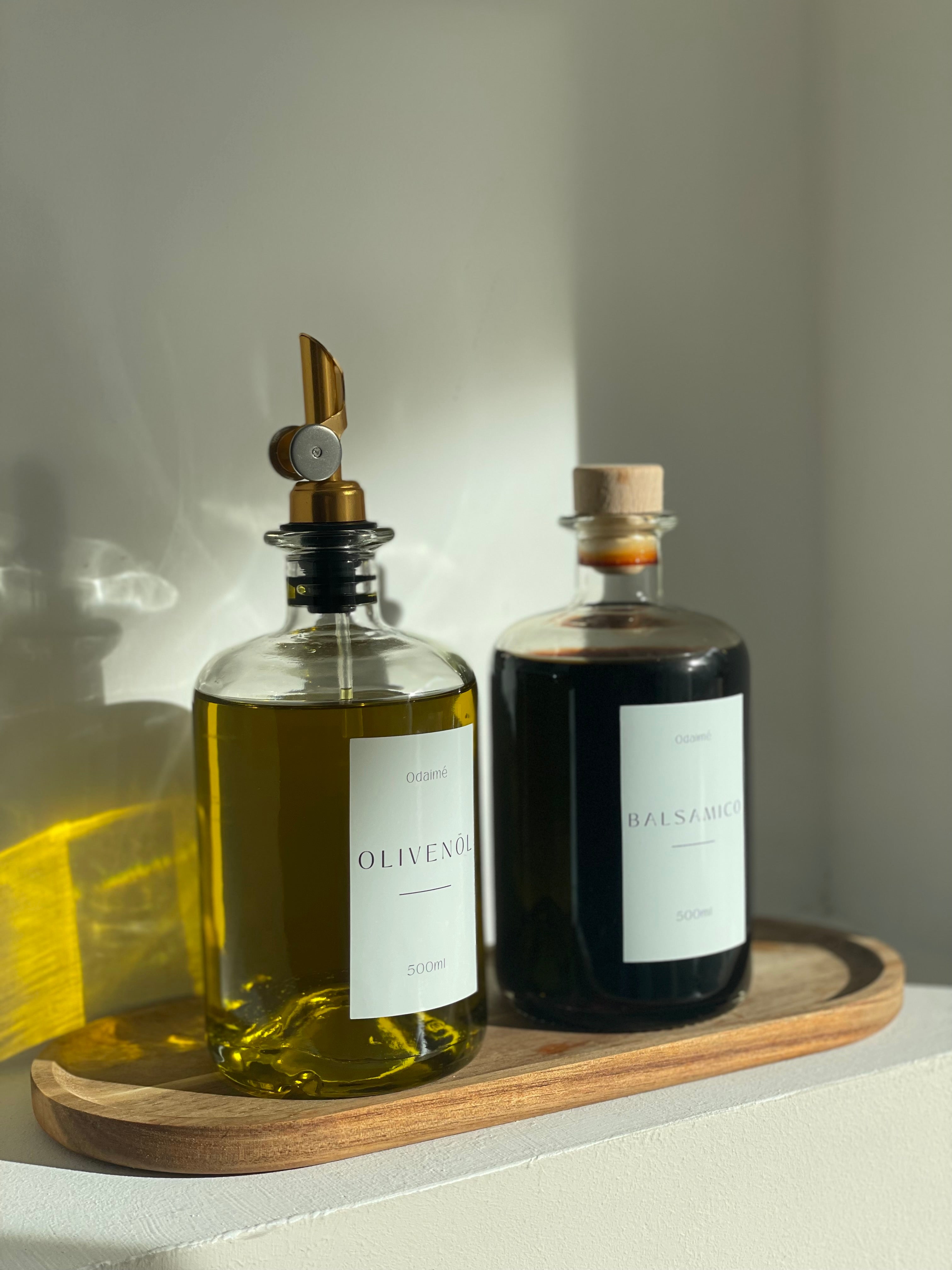 LUNA - 500ml Essig- und Ölspender mit Ausgießer