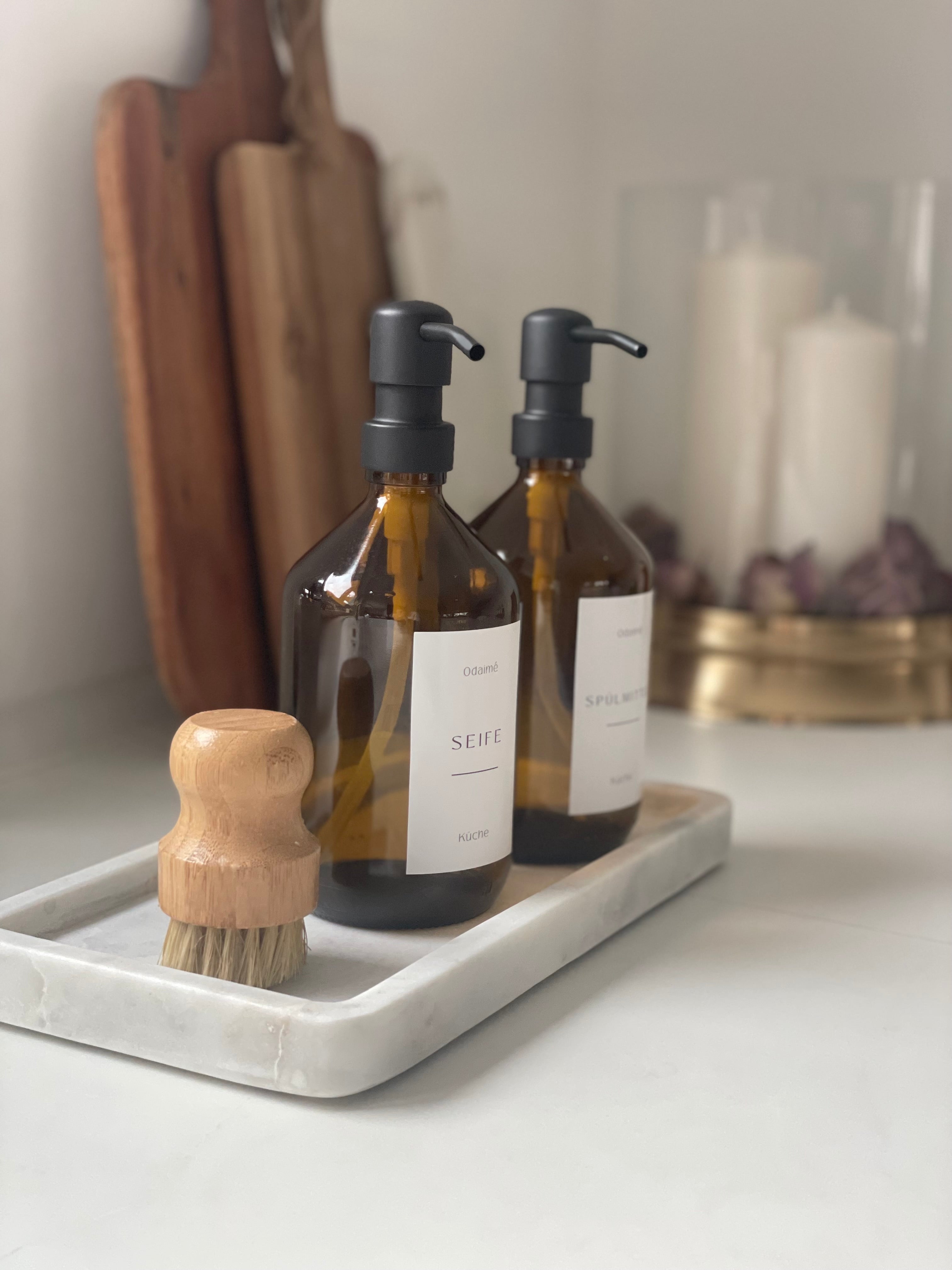 DONIK - Vintage Spenderflaschen mit Edelstahlpumpe im Hotelstil