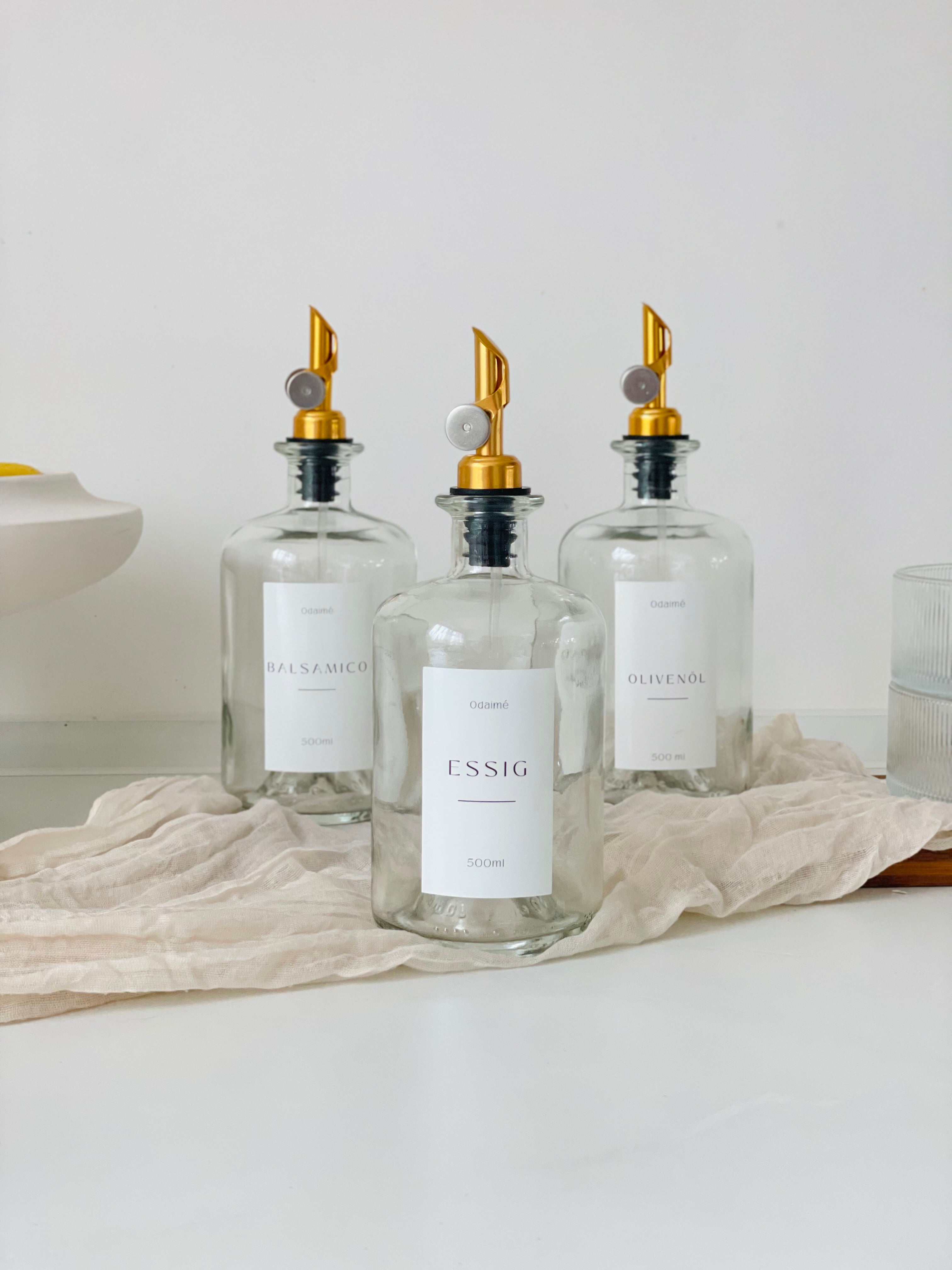 LUNA - 500ml Essig- und Ölspender mit Ausgießer