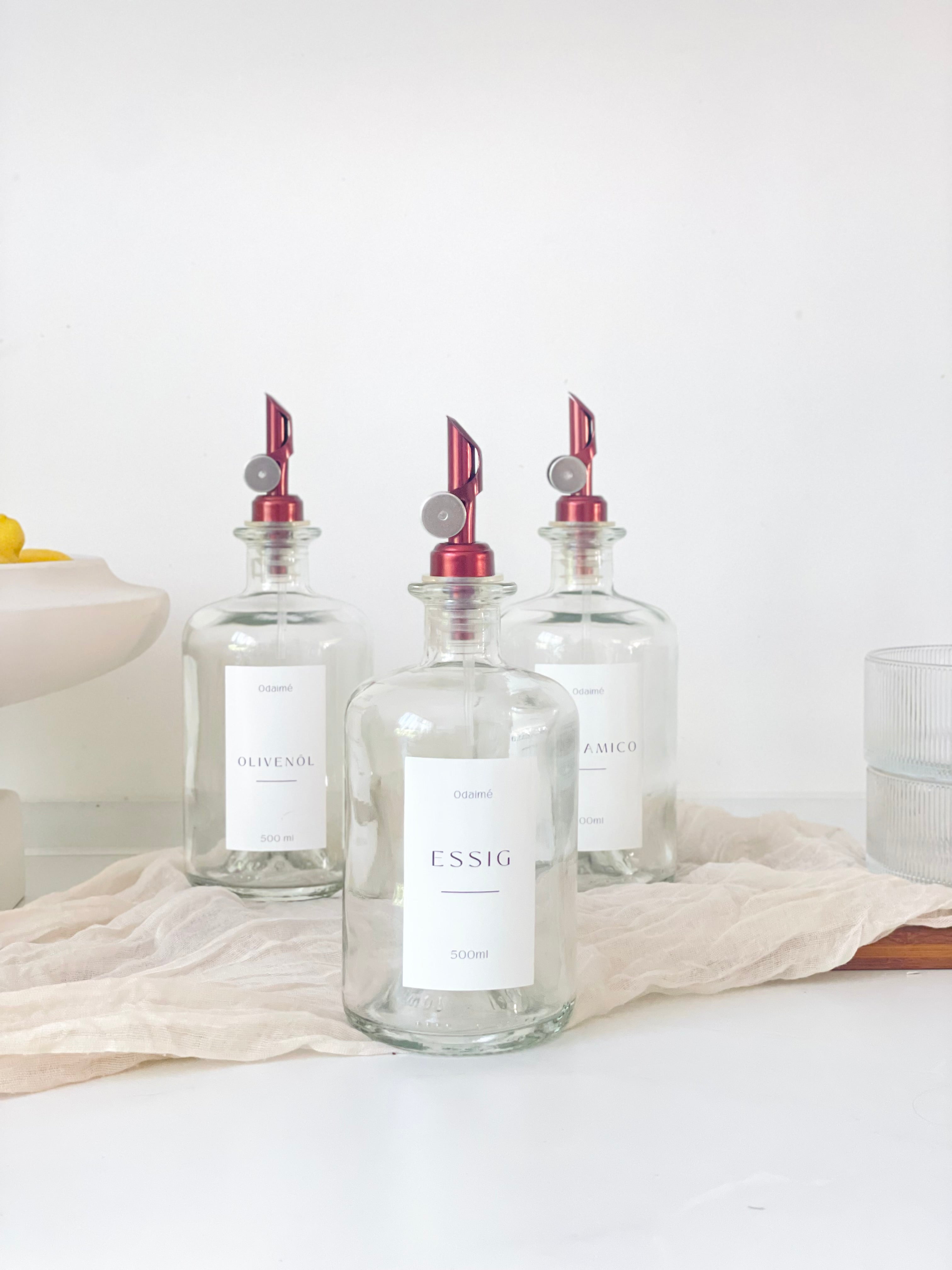 LUNA - 500ml Essig- und Ölspender mit Ausgießer